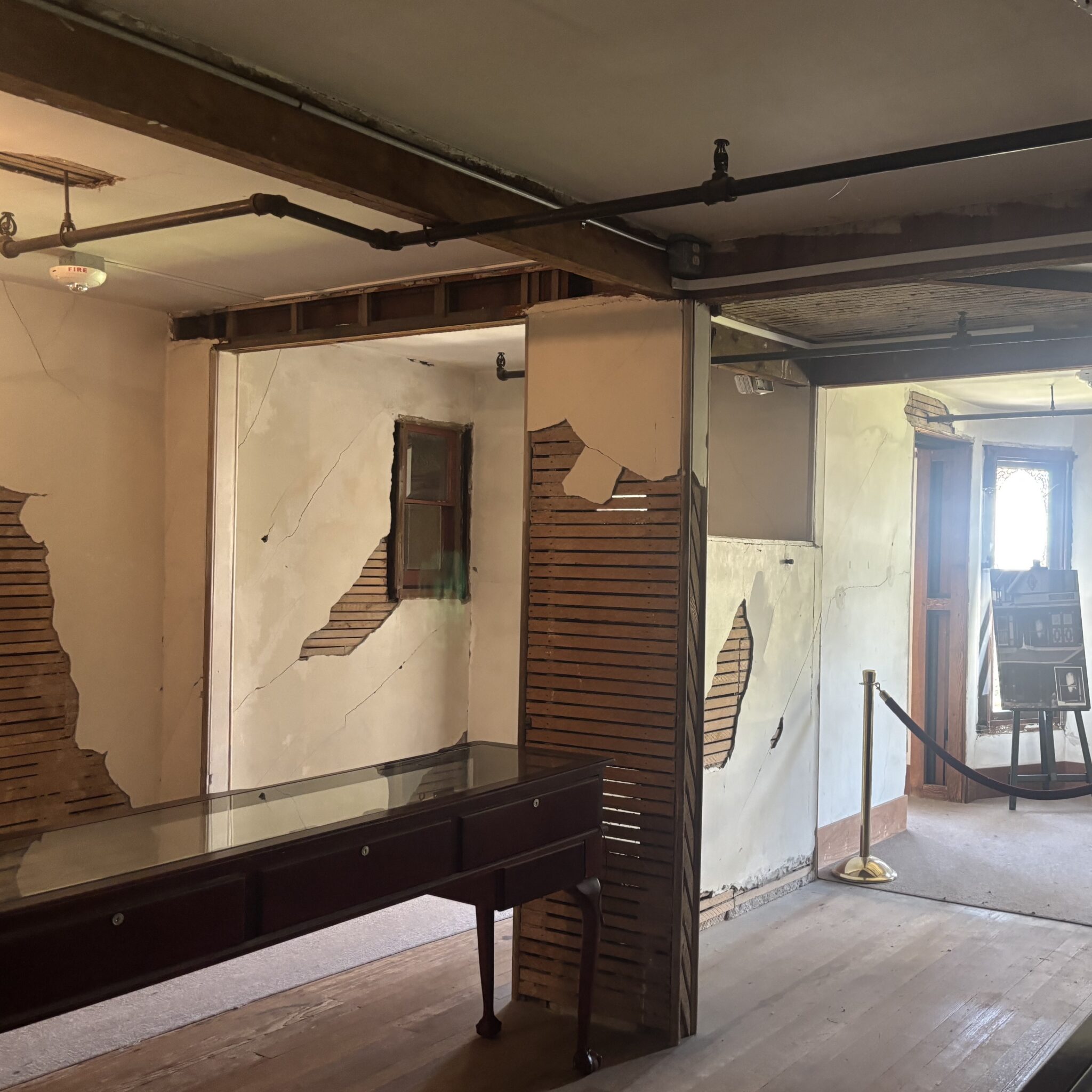 This photo was shared by Natalie K. from Colorado, who noticed an odd green shape on the left side of the image. She doesn’t think it’s a light reflection and believes she may see the outline of a face in it.